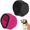RQcMid Protezione dell'udito per cani, 2 paraorecchie per cani, cani, protezione dell'udito contro i rumori e il rumore, per cani in grigio scuro e rosa, circonferenza della testa 25-38 cm