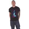 Rock Off officially licensed products Janis Joplin T Shirt Floral Frame Logo Nuovo Ufficiale Uomo Nero