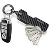 T-carbon Organizer per chiavi in fibra di carbonio, organizer per chiavi con scatola regalo alla moda, tasca Smart Key Holder per 2-10 chiavi, nero, Nero , 1.5cm