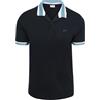 SUN68 Polo con Righe A Contrasto in Cotone Blu Navy