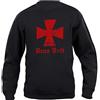 iMage Felpa Girocollo Unisex Dio Lo Vuole Deus Vult Crociati Templari-Famosi - L-Nera