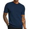 PJ PAUL JONES T-shirt da uomo Casual Maglia Manica Corta Girocollo A Nido D'ape Waffle Solido Maglia Pullover Tees, Blu reale, XL