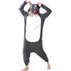 Simzoo Unisex Onesie Pigiama Intero Animali Kigurumi Adulto Carnevale Cosplay Halloween Costume per Donna Uomo Sleepwear