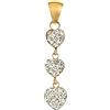 Gioielleria Bucci CIONDOLO TRILOGY IN ORO GIALLO 18 KT CUORE E ZIRCONI + COLLANA LACCIO IN OMAGGIO