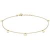 CARISSIMA Cavigliera regolabile con cuore aperto e chiuso da 4,8 mm x 4 mm su catena in oro giallo 9 ct da 23 cm/9 - 25,5 cm/10