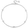 NYMFEA yaoqijie Simpatica cavigliera con ciondolo a catena in argento sterling 925 for gioielli da donna lasting (Color : White)