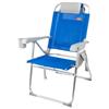 AKTIVE Sedia da spiaggia pieghevole e reclinabile, resistente al peso, sedia pieghevole portatile, 47x63x99 cm, include cuscino, borsa a rete e tasca laterale, sedie da spiaggia (62631)