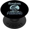 Fishing Grandma Gifts Le nonne non vanno in pensione vanno a pescare nonna a pesca PopSockets PopGrip Adesivo