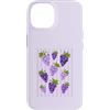 Grape and Vine Co Custodia per iPhone 14 Grapeful Viola Uva Stripe Pattern Garden Fruit Lover