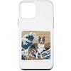 Australian Shepherd Puppy Lover PS Custodia per iPhone 12 mini Pastore australiano giapponese Kanagawa Wave Surf amante dei cani