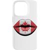 Foglia D'Acero Labbra Stile Canada Custodia per iPhone 14 Pro Bandiera Canadese Labbra Canada