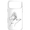 one line art one line drawing line penci Custodia per iPhone 17 Pro Max Disegno a una linea: mani che raccontano storie