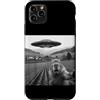 Funny Selfie Capybara Meme Humor Gifts M Custodia per iPhone 11 Pro Max Spaventato Capibara Selfie UFO Astronave Umorismo Divertente Alieno