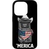 Merica USA Patriotic Cute Funny 4th of J Custodia per iPhone 14 Pro Arcade Gamer Retro Vintage 80s 90s Videogiochi Bandiera Americana