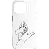 one line art one line drawing line penci Custodia per iPhone 16 Pro Disegno a una linea: mani che raccontano storie