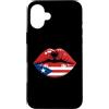 Souvenirs Albanian Lover Gifts Custodia per iPhone 16 Plus Lips Half Puerto Rican Albanian Roots Albania