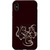 Y2K 90s Funny Rat Art Custodia per iPhone XS Max 90s Y2K Carino Ratti Danza Intorno