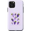 Grape and Vine Co Custodia per iPhone 11 Pro Grapeful Viola Uva Stripe Pattern Garden Fruit Lover