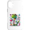 Future Inventor Smart Creator Kids FAM Custodia per iPhone 16 Plus Dinosauro scienziato divertente, dinosauro scienziato intelligente, scuola per bambini