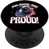 Patriotic USA 4th of July Pugs by NLTS Pug-riotic e orgoglioso! 4 luglio Pug USA PopSockets PopGrip Adesivo