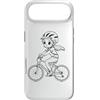 T-Shirts de Mountain Bike per Ragazze Custodia per iPhone Air Ragazza in bicicletta Disegno di una linea di ciclista