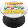 New Years Eve Party Supplies Sono sopravvissuto al 2020 nel 2021 Divertente sarcastico carino umorismo positivo PopSockets PopGrip Adesivo
