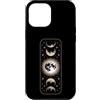 MaPaNoLi Design Custodia per iPhone 12 Pro Max Fasi Lunari Sole Celeste E Stelle