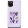 Grape and Vine Co Custodia per iPhone 11 Pro Max Grapeful Viola Uva Stripe Pattern Garden Fruit Lover