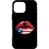 Souvenirs Albanian Lover Gifts Custodia per iPhone 16 Pro Max Lips Half Puerto Rican Albanian Roots Albania