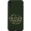 Faith Revival Studio Custodia per iPhone XS Max La preghiera cambia le cose Fede cristiana Croce religiosa