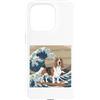Basset Hound Puppy Lover PS Custodia per iPhone 15 Pro Basset Hound giapponese Kanagawa Wave Surf amante dei cani