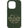 Faith Revival Studio Custodia per iPhone 15 Pro La preghiera cambia le cose Fede cristiana Croce religiosa
