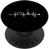 Herzschlag Paris Eiffelturm EKG Battito cardiaco Parigi Torre Eiffel ECG, curva Francia PopSockets PopGrip Adesivo
