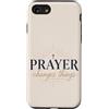 Faith Revival Studio Custodia per iPhone SE (2020) / 7/8 La preghiera cambia le cose Fede cristiana Croce Bibbia della Chiesa