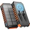 A ADDTOP Wireless Power Bank Solare 20000mAh, fili Impermeabile Caricabatterie Solare con 22.5W USB C Chargeur Rapide, PD 3.0 QC4.0 Batteria Esterna con 2 Luci LED per Smartphones, Tablets