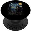 Dragon Reading Book Fantasy Van Gogh Sta Dragon Reading Book Fantasy Van Gogh Notte stellata PopSockets PopGrip Adesivo