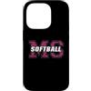 Retro Mississippi Softball Varsity Fan A Custodia per iPhone 14 Pro Mississippi Softball stile animalier rosa vintage MS State Art