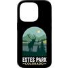 Rocky Mountain Wildlife Gear Estes Park Custodia per iPhone 14 Pro Estes Park Colorado Bull Elk Foresta Montagna Silhouette