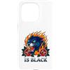 Retro edgy feline artwork dark aesthetic Custodia per iPhone 15 Pro Black Panther Flame Rose è un motociclista gotico