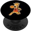 animal basketball sport basket hall drib Giraffa gioca a basket PopSockets PopGrip Adesivo