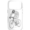 Magliette de Ciclista Custodia per iPhone 17 Pro Uomo in bicicletta Disegno di una linea ciclista