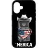 Merica USA Patriotic Cute Funny 4th of J Custodia per iPhone 16 Arcade Gamer Retro Vintage 80s 90s Videogiochi Bandiera Americana