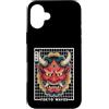 Japanese Aesthetic by Tokyo Waves Custodia per iPhone 16 Plus Maschera giapponese del diavolo Hannya giapponese Oni Grid Yokai Oni
