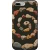 Whimsy Grunge Stone Swirl Nature Graphic Custodia per iPhone 7 Plus/8 Plus Grunge Stone Spiral 90s Vintage Nature Beach Geology