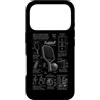 Vintage Pickleball Paddle Diagram Guide Custodia per iPhone 17 Pro Pickleball Paddle Court Layout Net Altezza Grafico