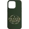 Faith Revival Studio Custodia per iPhone 15 Pro Max La preghiera cambia le cose Fede cristiana Croce religiosa