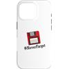 Fraxoweb Custodia per iPhone 16 Pro Never Forget Retro Vintage Floppy Disk Geek Computer Geek