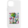 Future Inventor Smart Creator Kids FAM Custodia per iPhone 14 Plus Dinosauro scienziato divertente, dinosauro scienziato intelligente, scuola per bambini