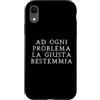 Lo shop di Ocane Custodia per iPhone XR Ad ogni problema la giusta bestemmia Scherzo divertente