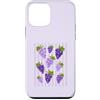 Grape and Vine Co Custodia per iPhone 12 mini Grapeful Viola Uva Stripe Pattern Garden Fruit Lover